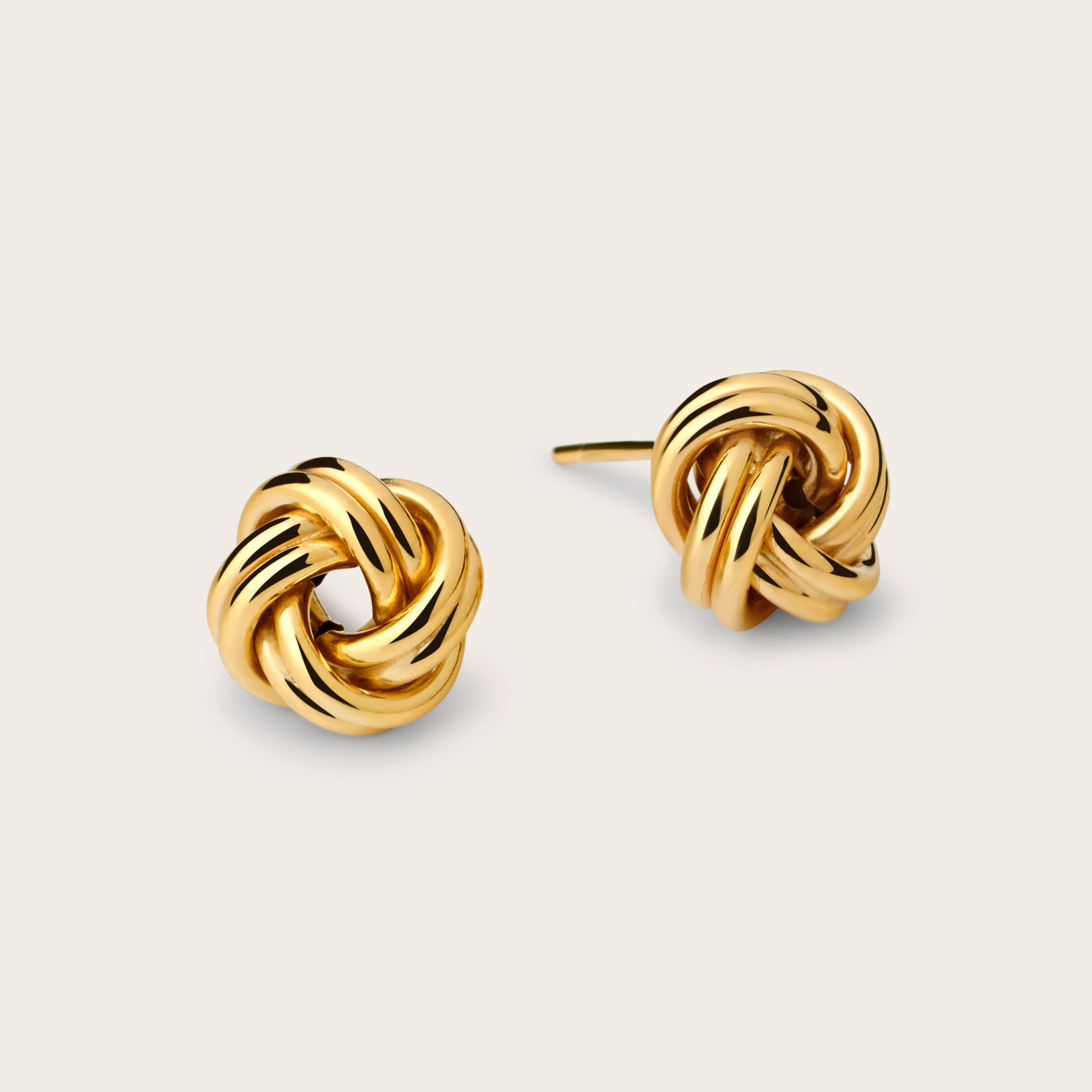 Love Knot Stud Earrings High Polish