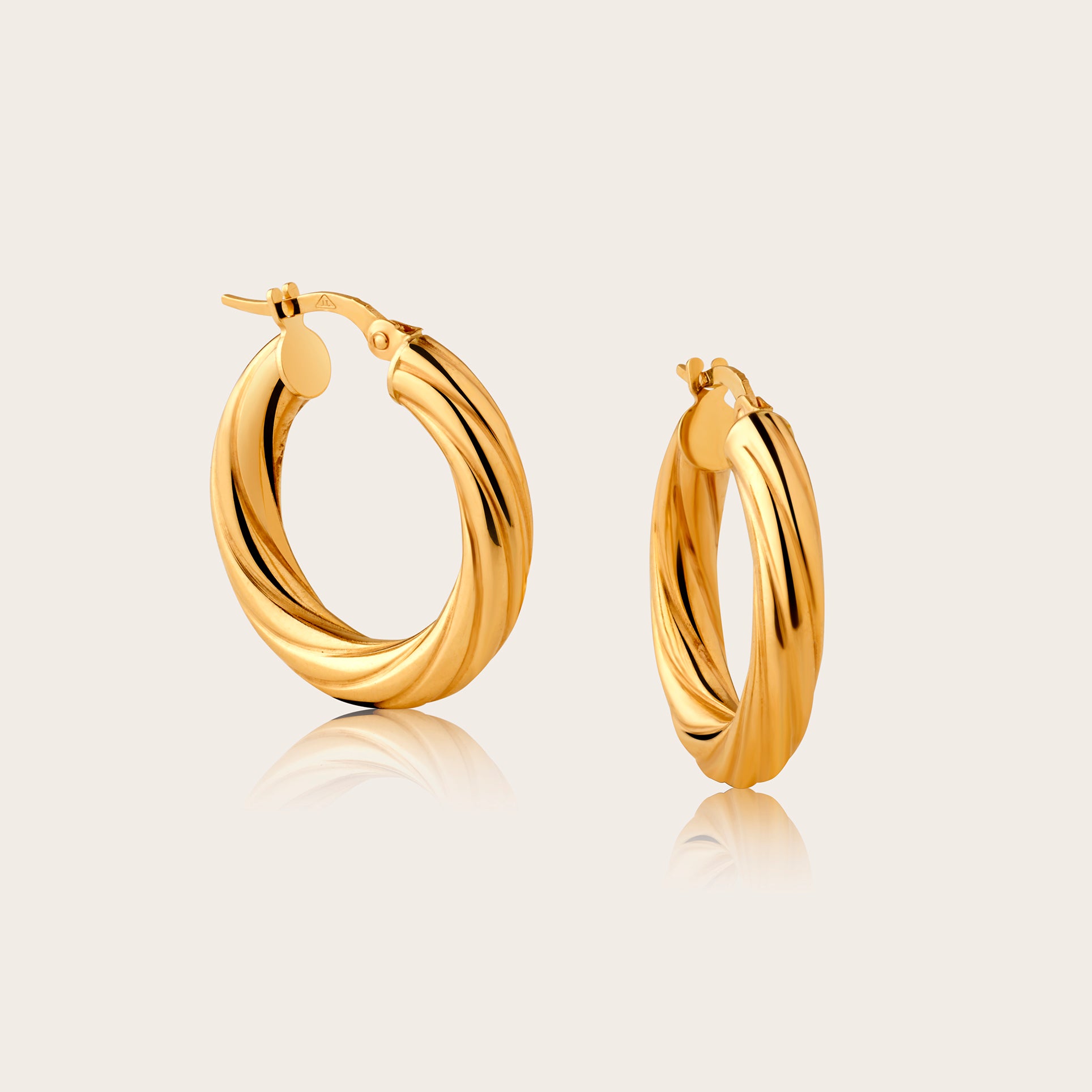 Classic Spiral 14kt Hoop Earrings