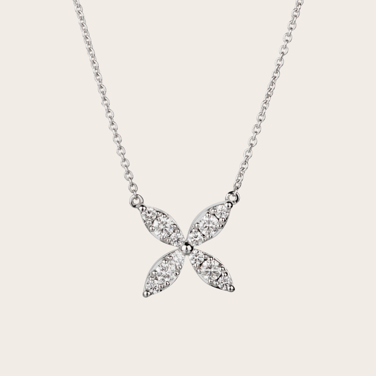 Flower X Diamond Necklace