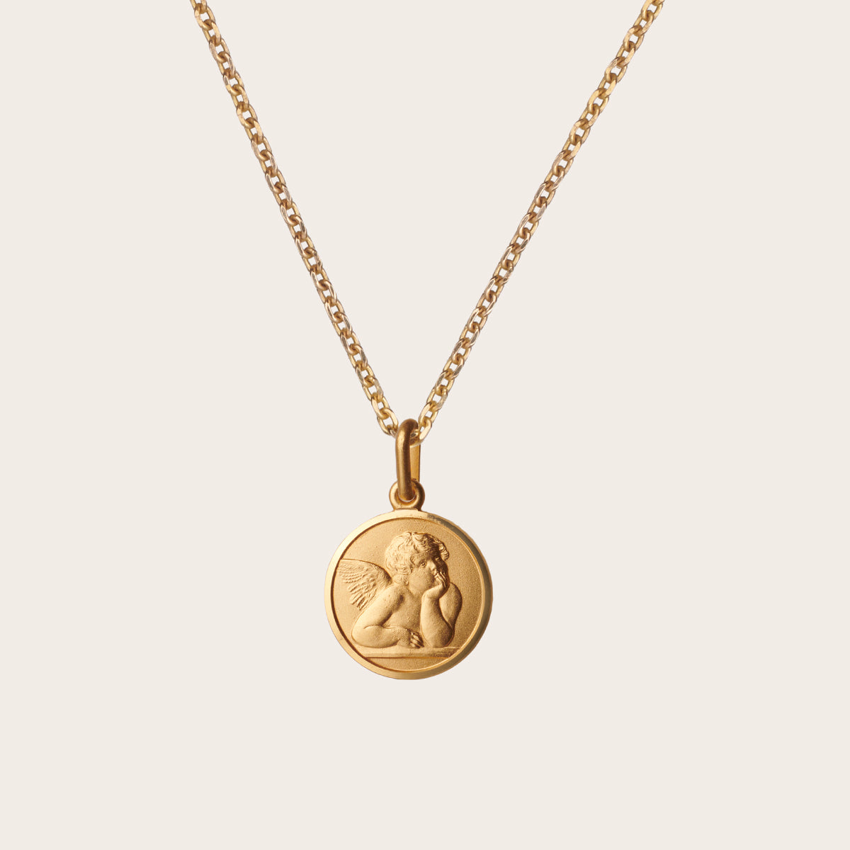 Cherub on sale gold necklace