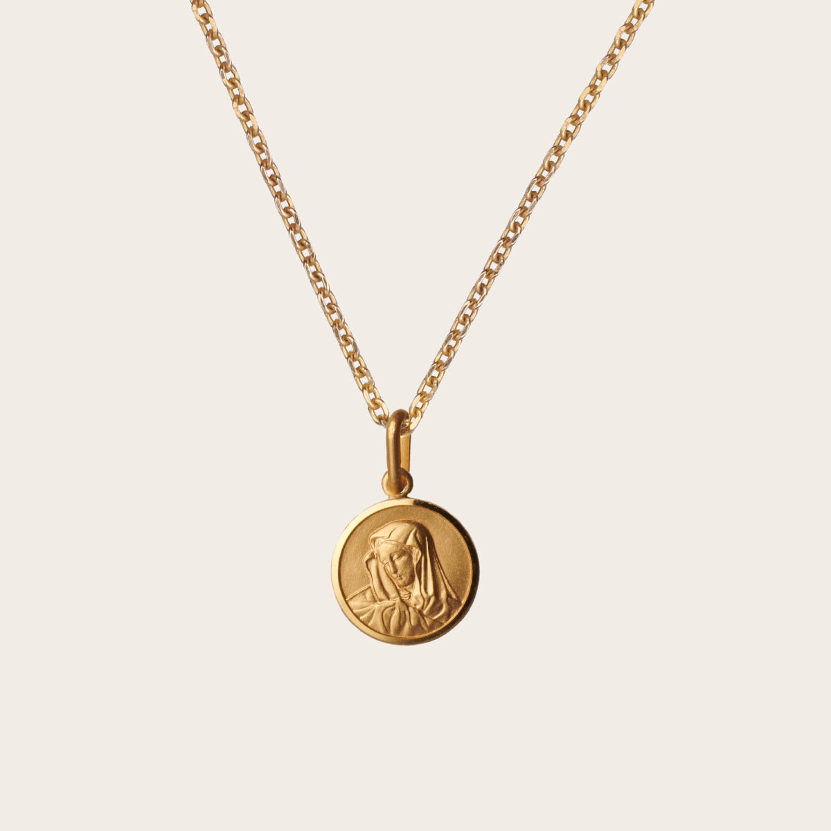 Madonna Pendant 14kt Yellow Gold