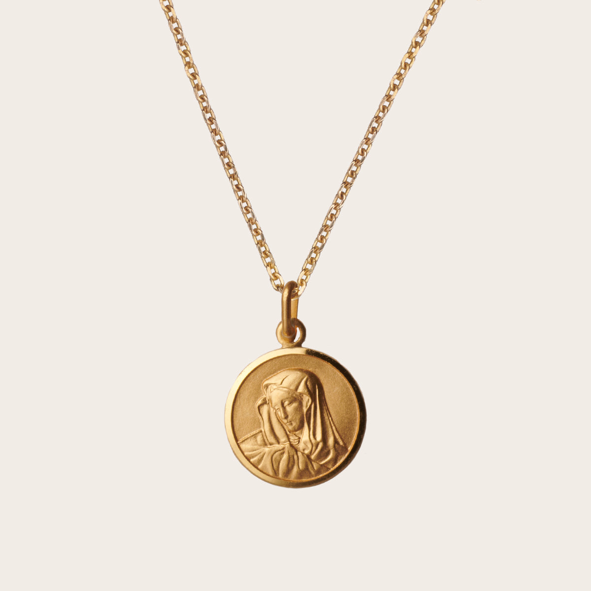 Madonna Pendant 14kt Yellow Gold