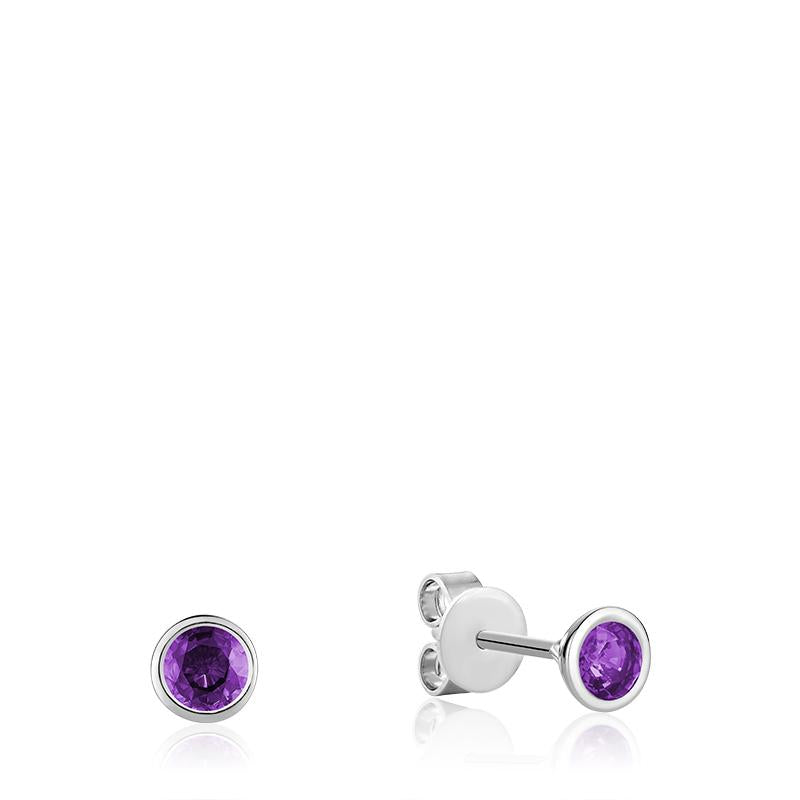 Amethyst Stud Earrings