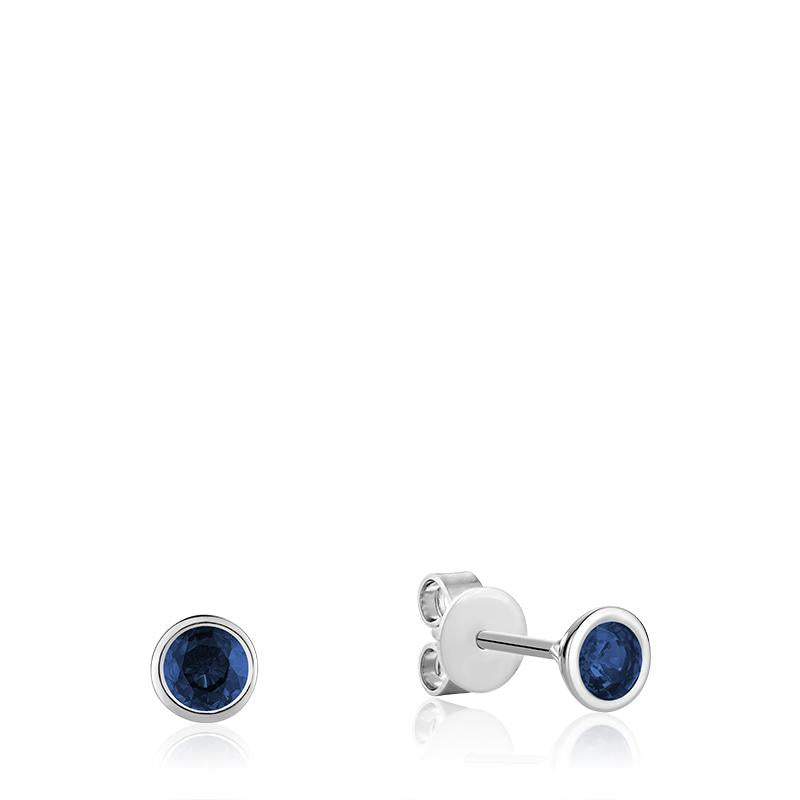 Blue Sapphire Stud Earrings