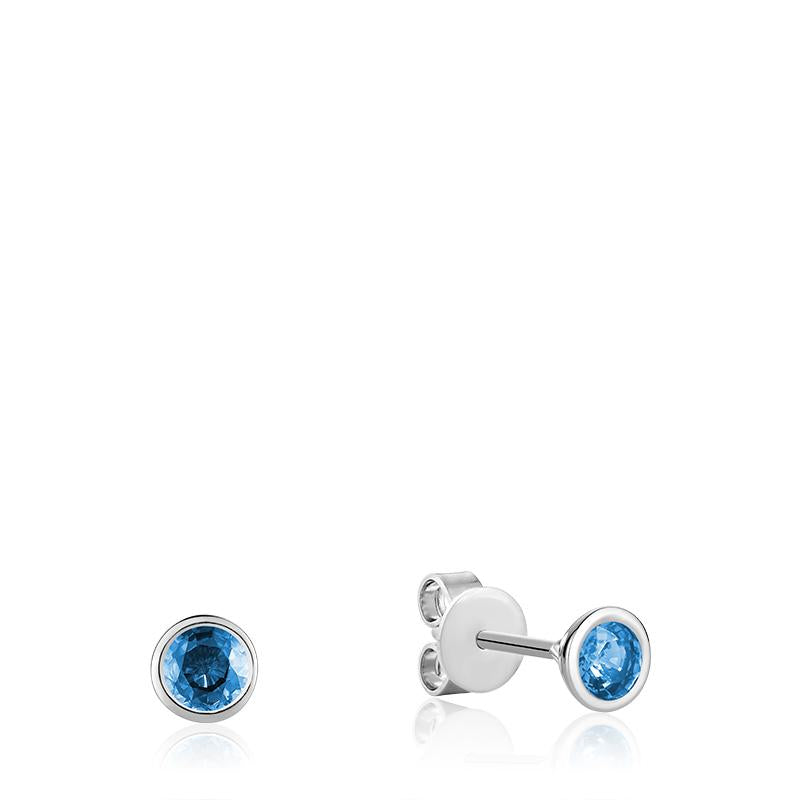 Blue Topaz Stud Earrings